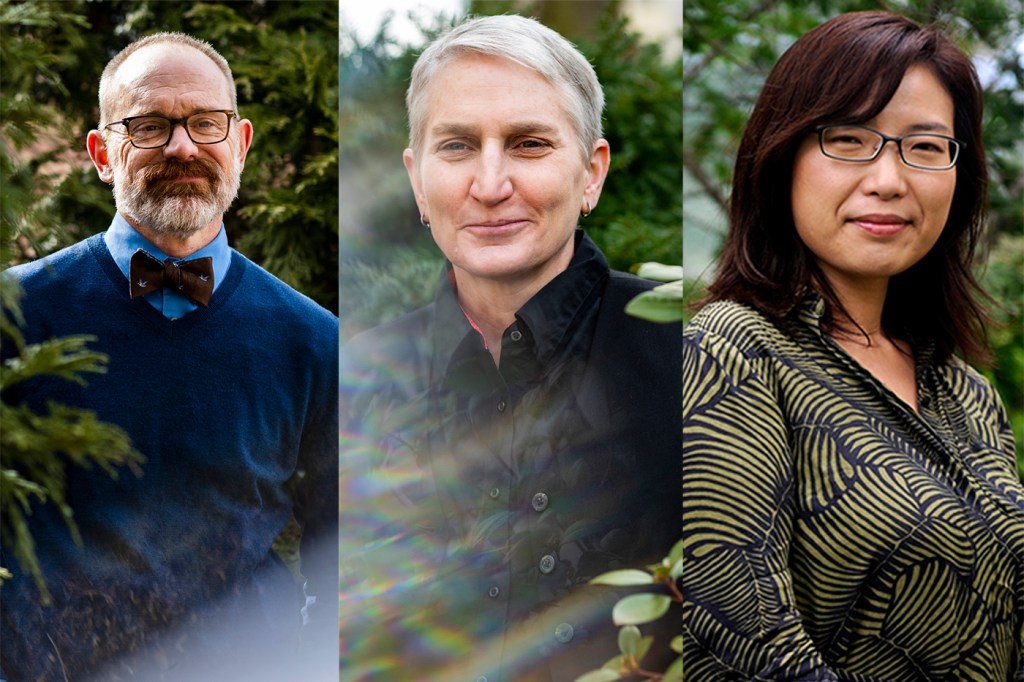 headshots of dan jackson (left), jules sievert (center), and miso kim (right)