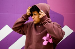 Matias Belete wearing hoodie from Foreign Resources streetwear brand