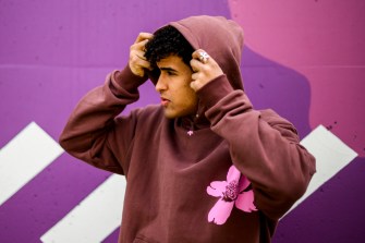 Matias Belete wearing hoodie from Foreign Resources streetwear brand