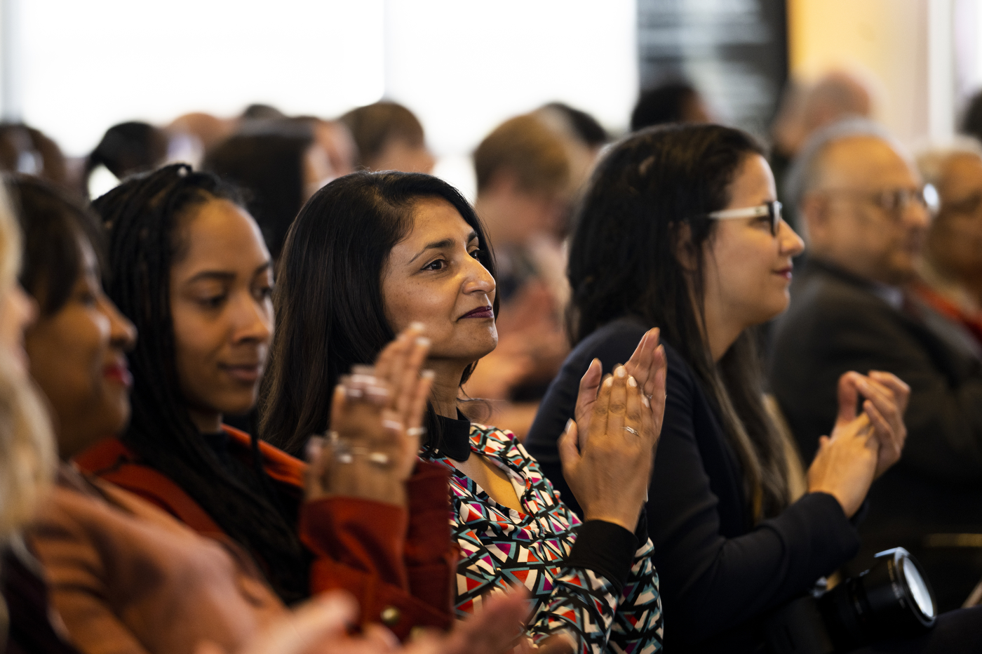 Audience members sit together at Northeastern's Annual Academic Honors Convocation.