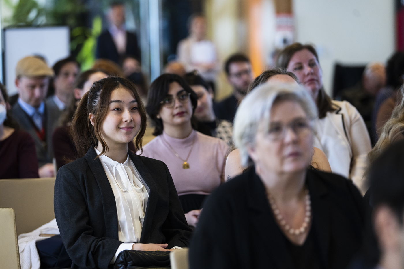 Audience members sit together at Northeastern's Annual Academic Honors Convocation.