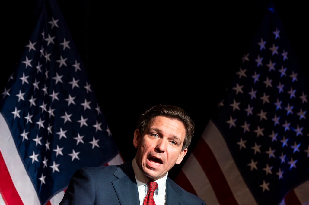 Ron DeSantis speaking at an event