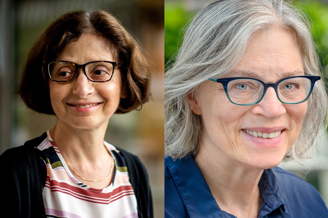 Headshot of Wendy Parmet (left) and Martha Davis (right).