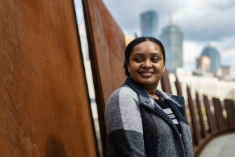 Kiera Perryman on ISEC Pedestrian Bridge