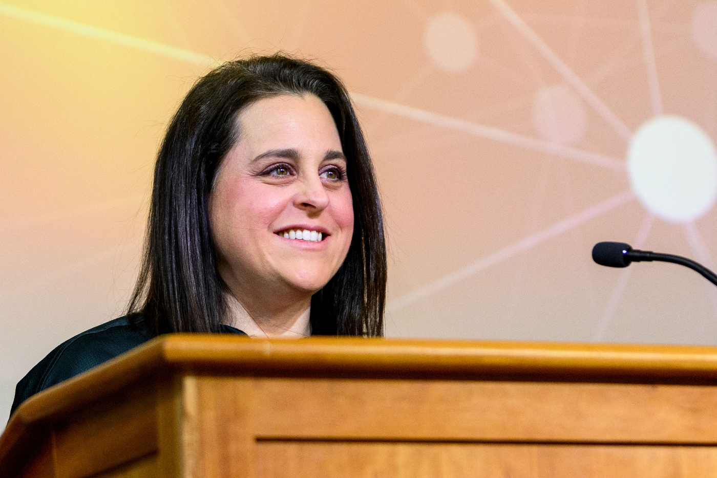 Jenn Ingemi delivering the Last Lecture