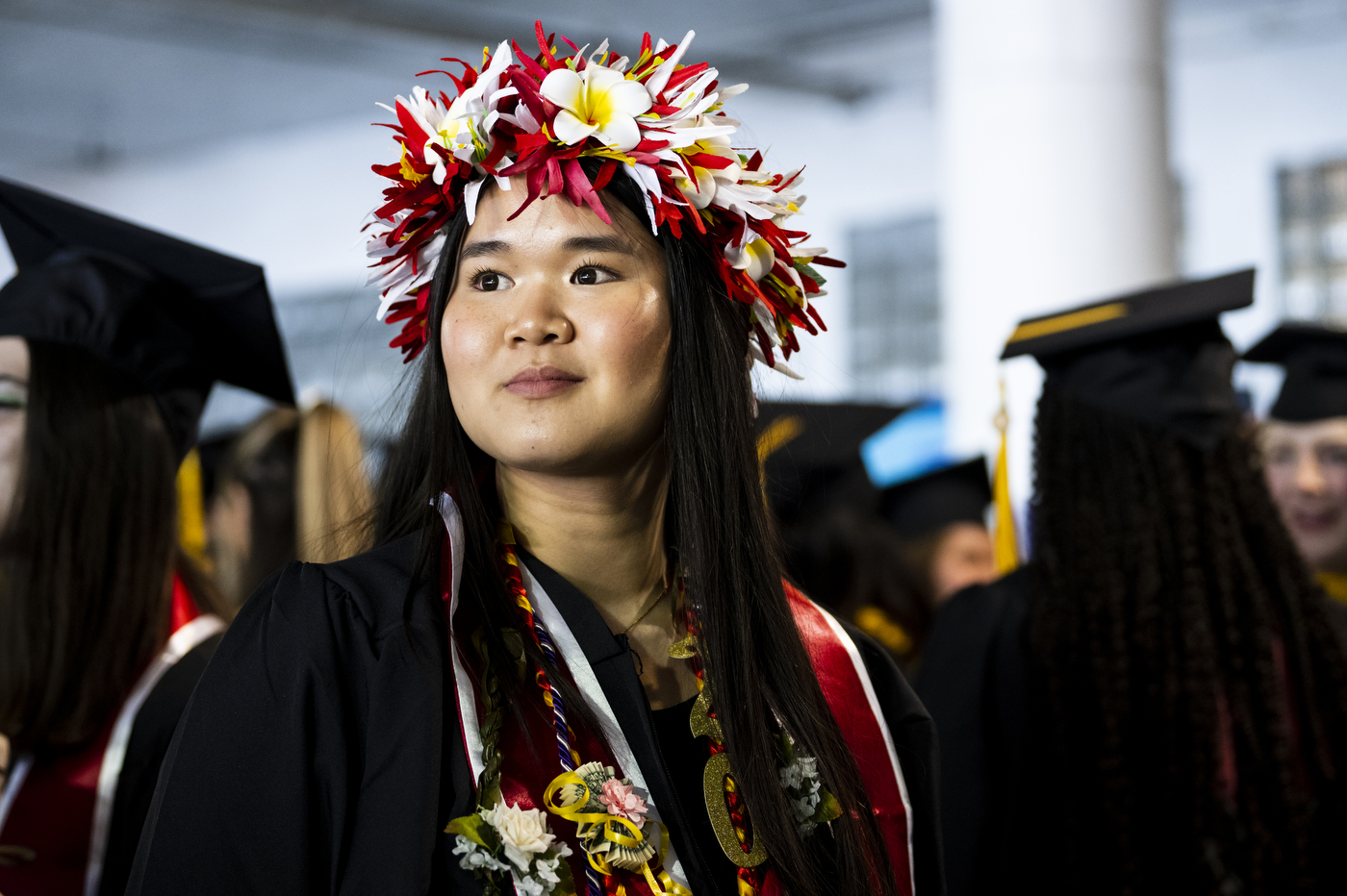 Theresa Zheng wearig a floral crown