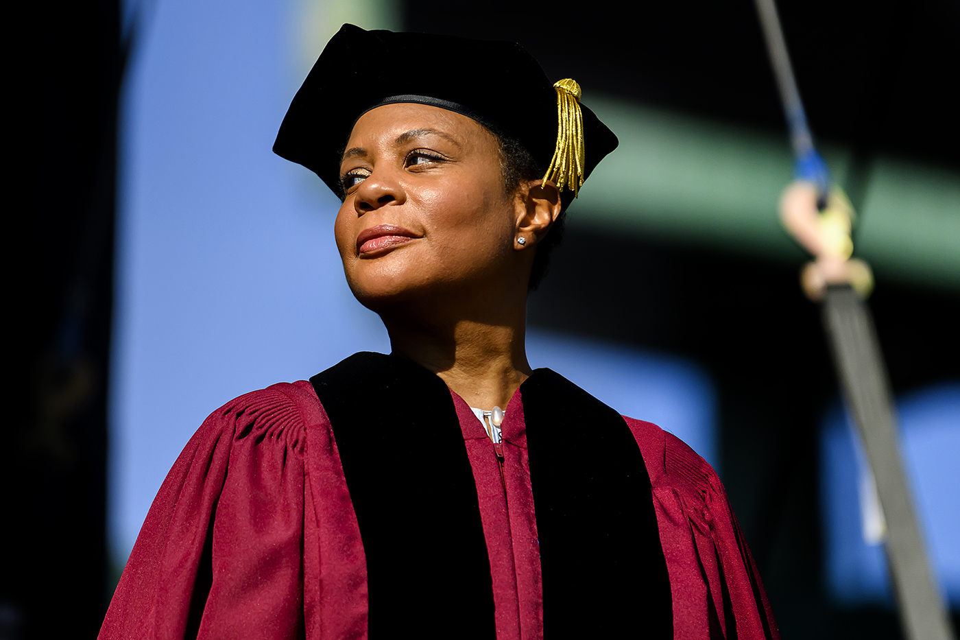 Alondra Nelson at undergraduate commencement at Fenway Park