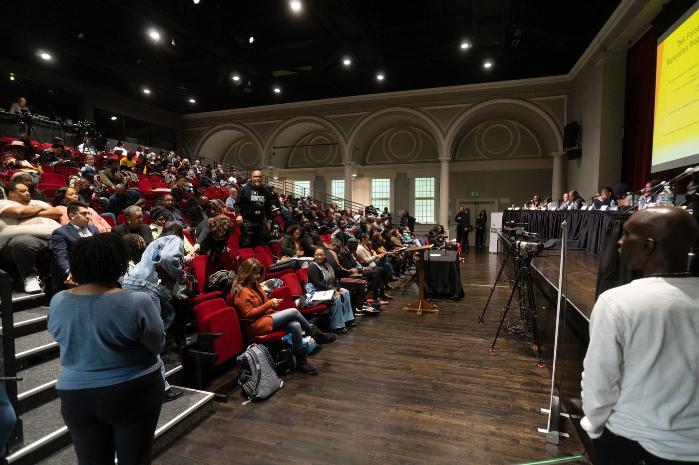 audience members at the meeting with California Reparations Task Force