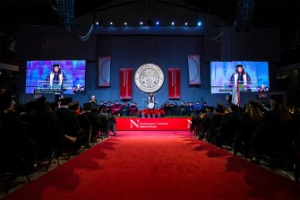 The Northeastern School of Law commencement at the Matthews Arena.