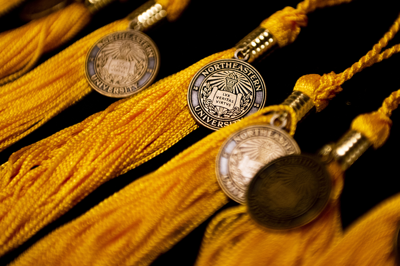 line of gold tassels