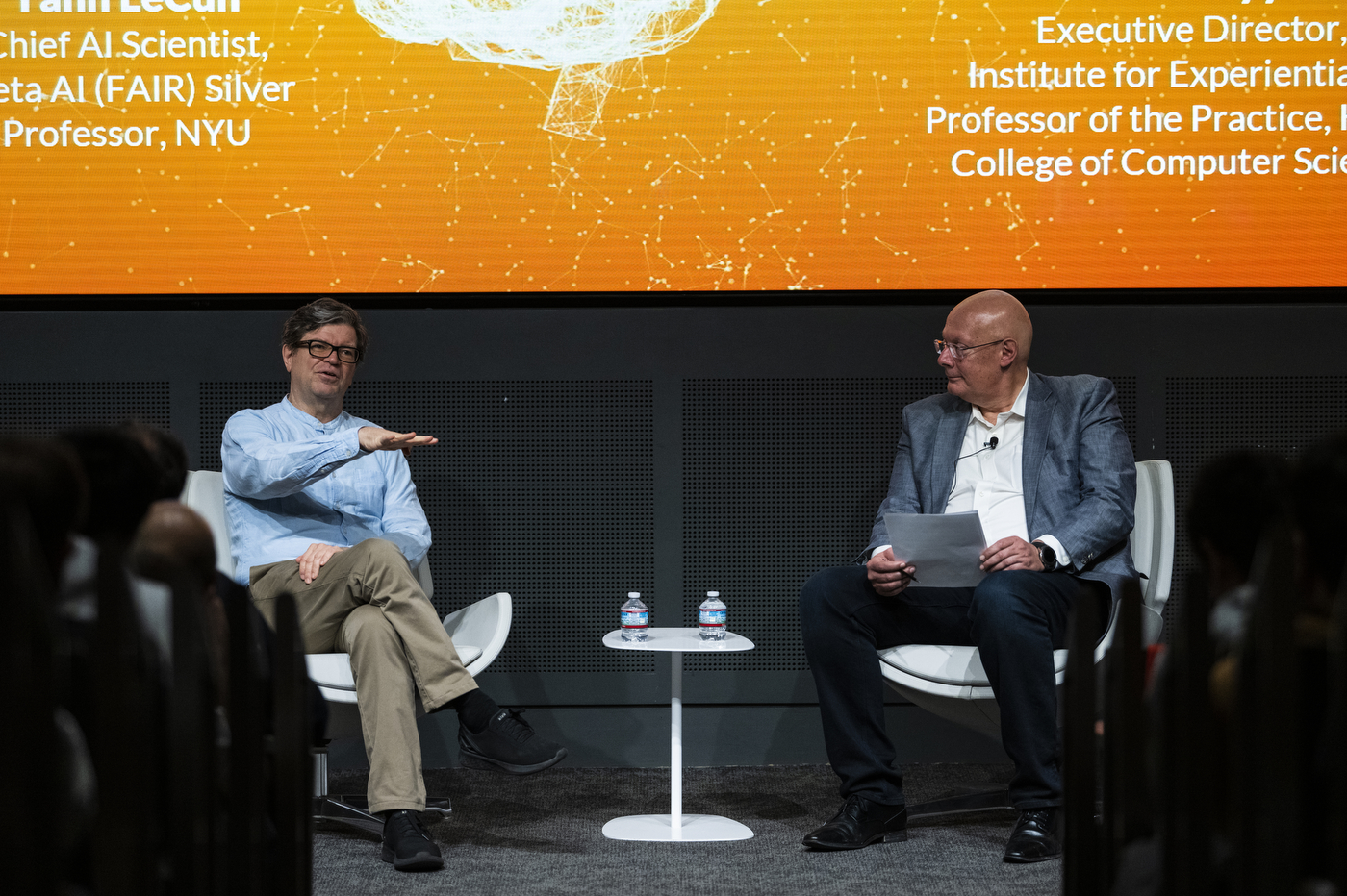 Yann LeCun and Usama Fayyad at fireside chat