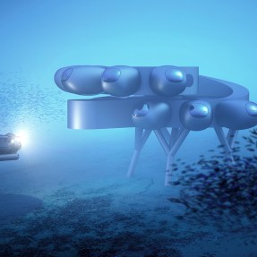 digital rendering of an underwater lab