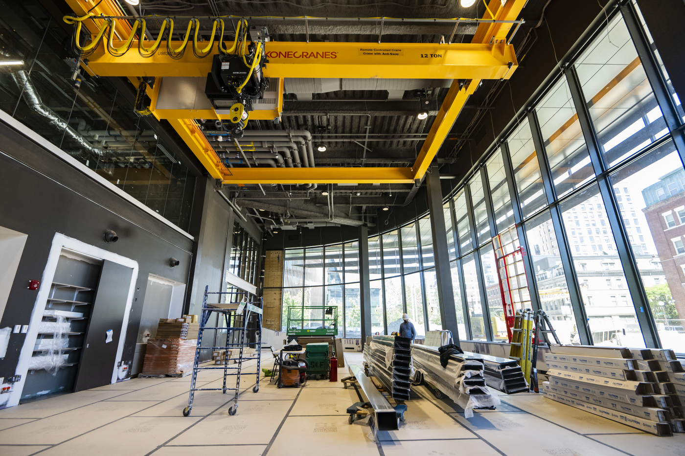 construction inside the EXP building