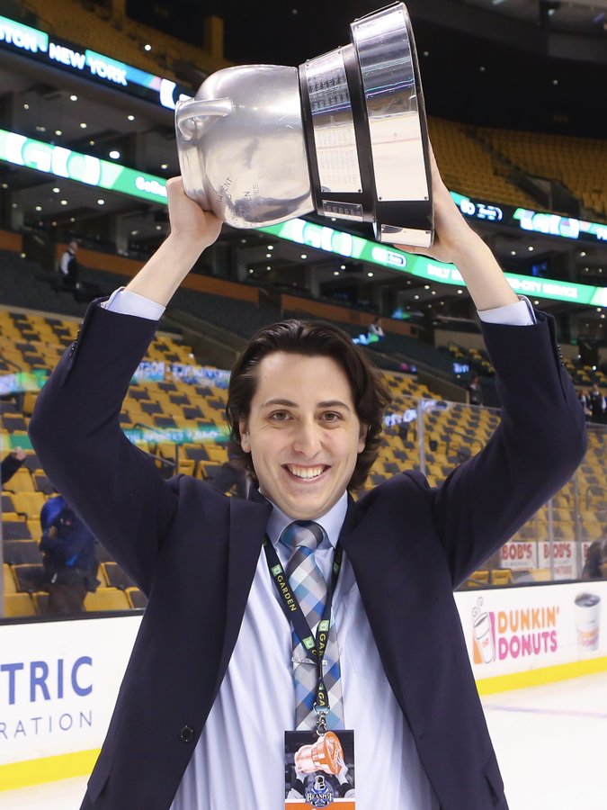 Gordon Weigers holding the Beanpot