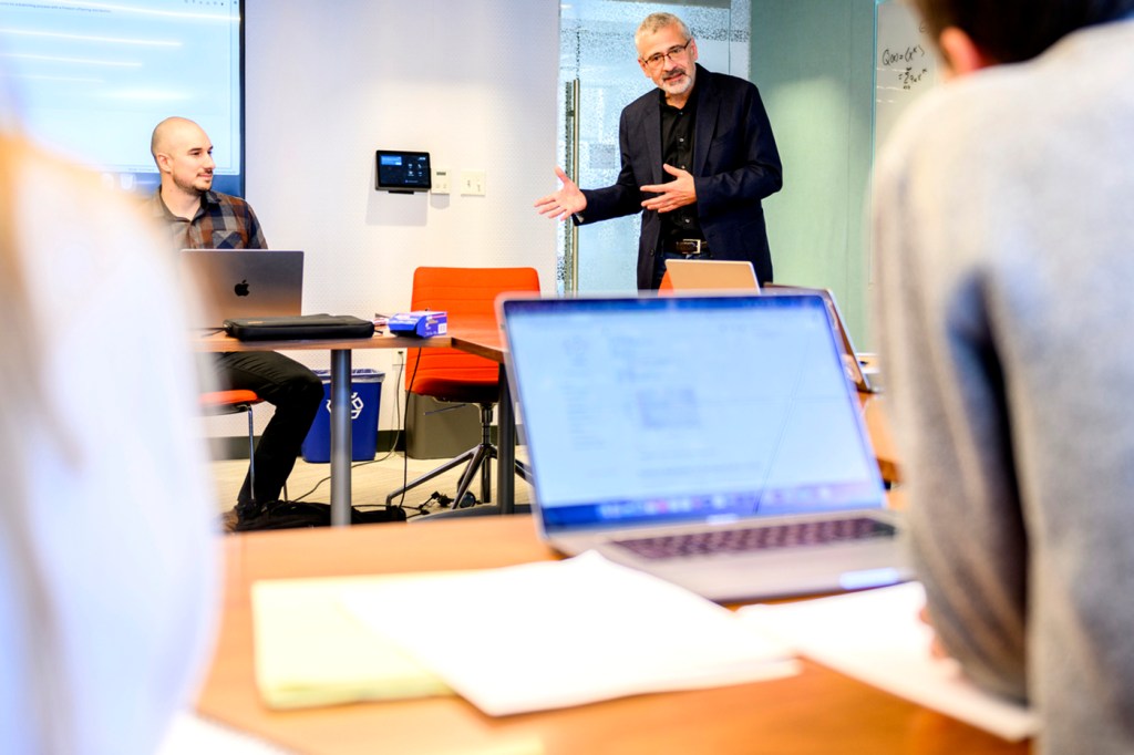 Alessandro Vespignani teaching a class