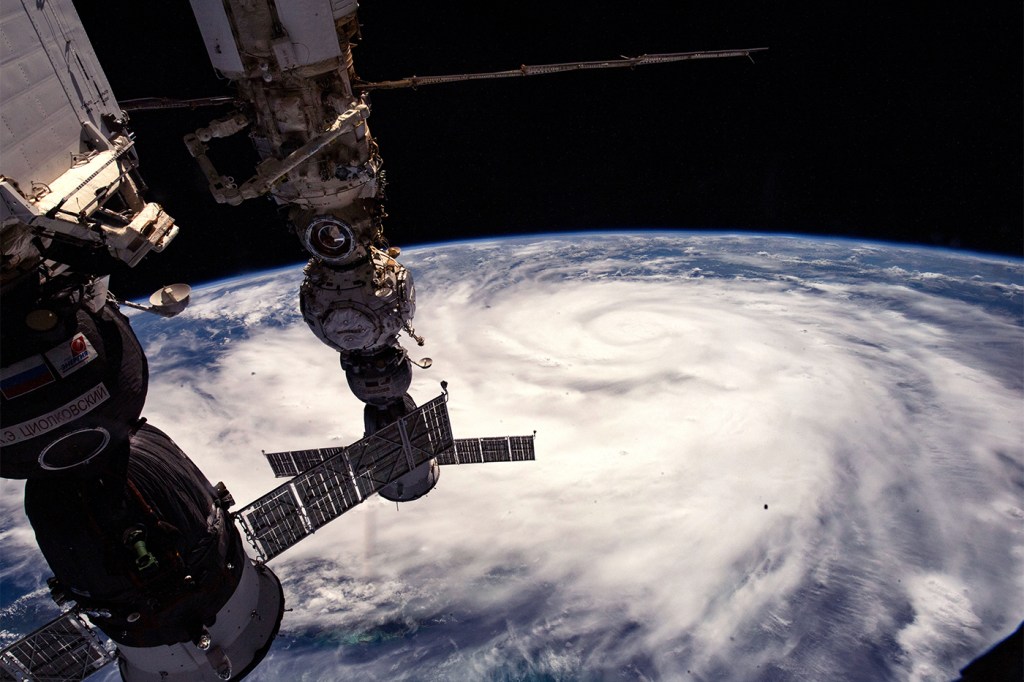 view of earth from International Space Station