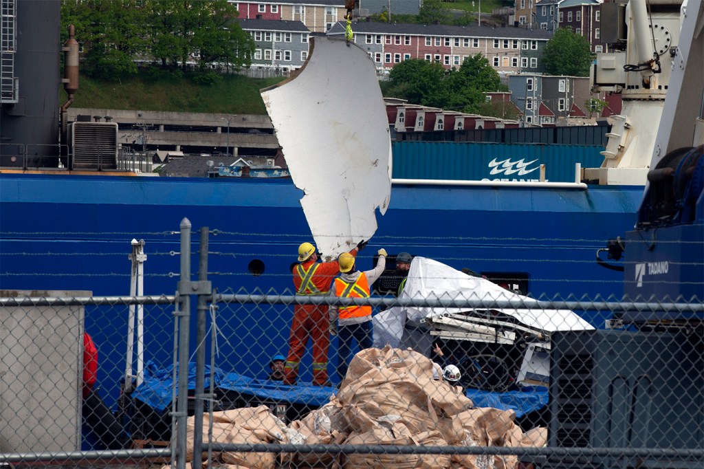 The carbon fiber debris from the Titan submersible.