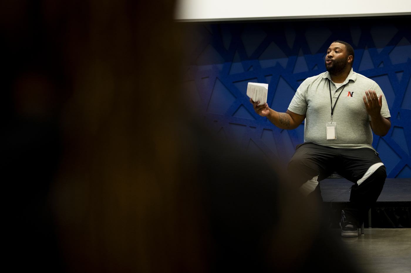 person speaking at the Summer Youth Jobs Program