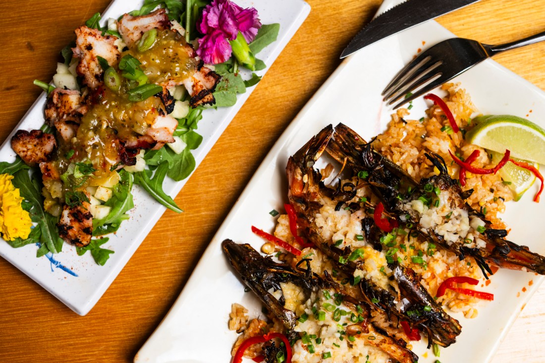 A plate of food from Scott Kirmil's restaurants. 