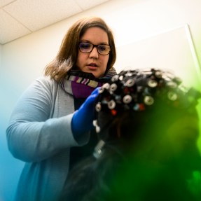 Erin Meier working in the lab