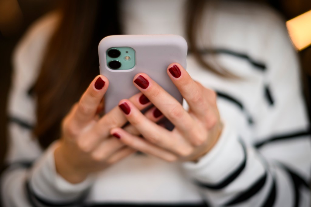 person holding a smartphone