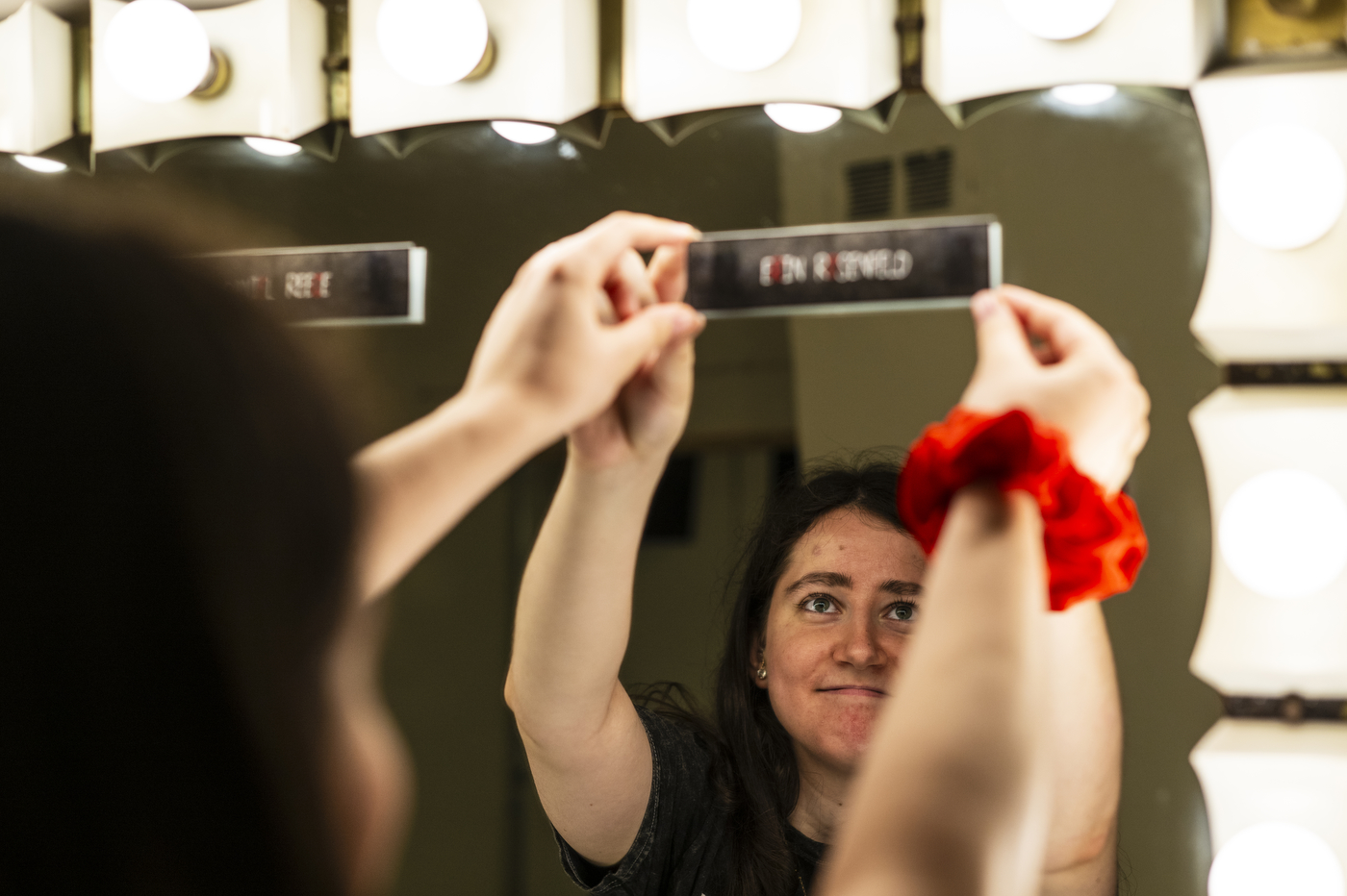 Erin Rosenfield in the dressing room