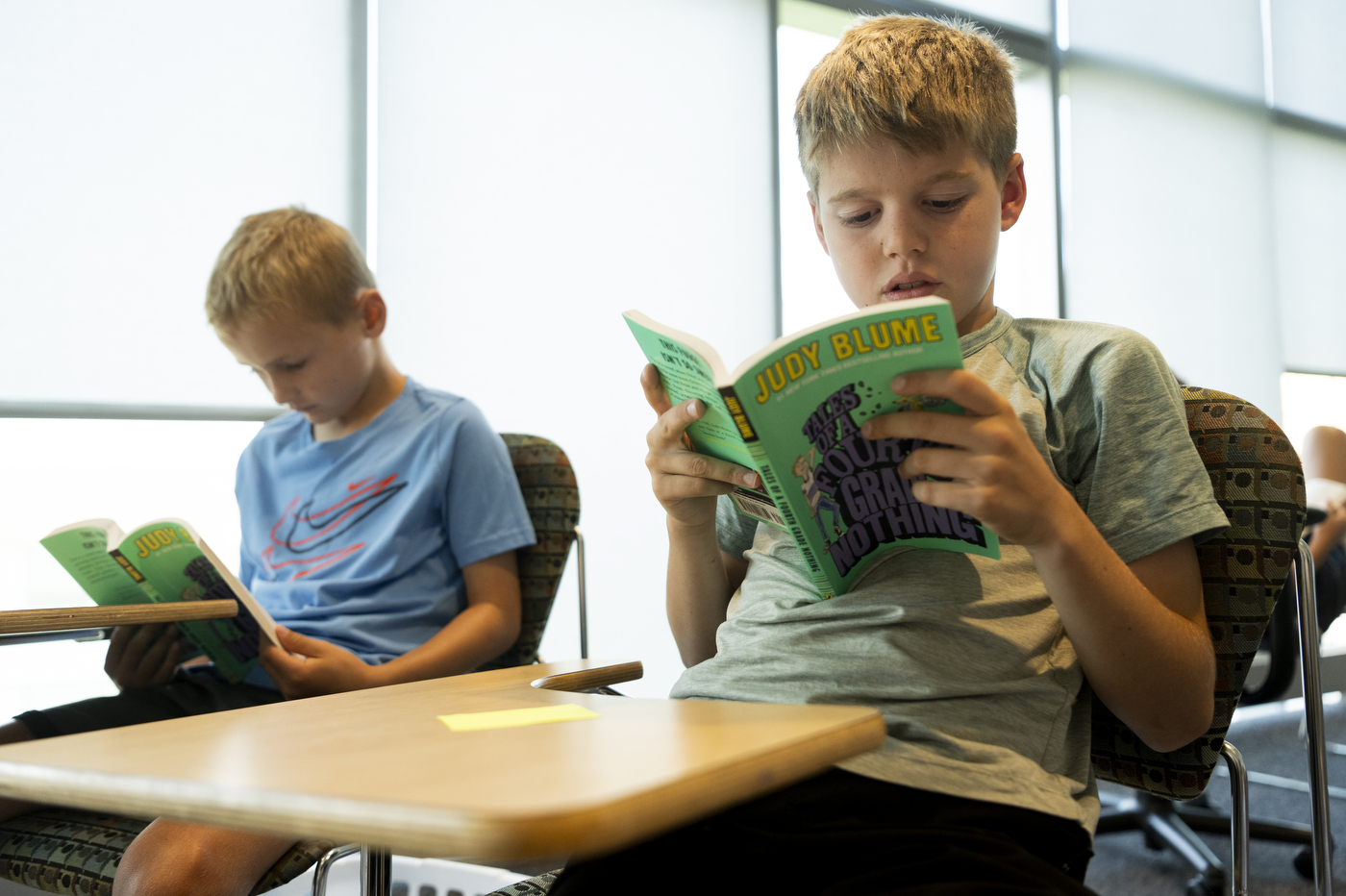 kids reading Judy Blume books