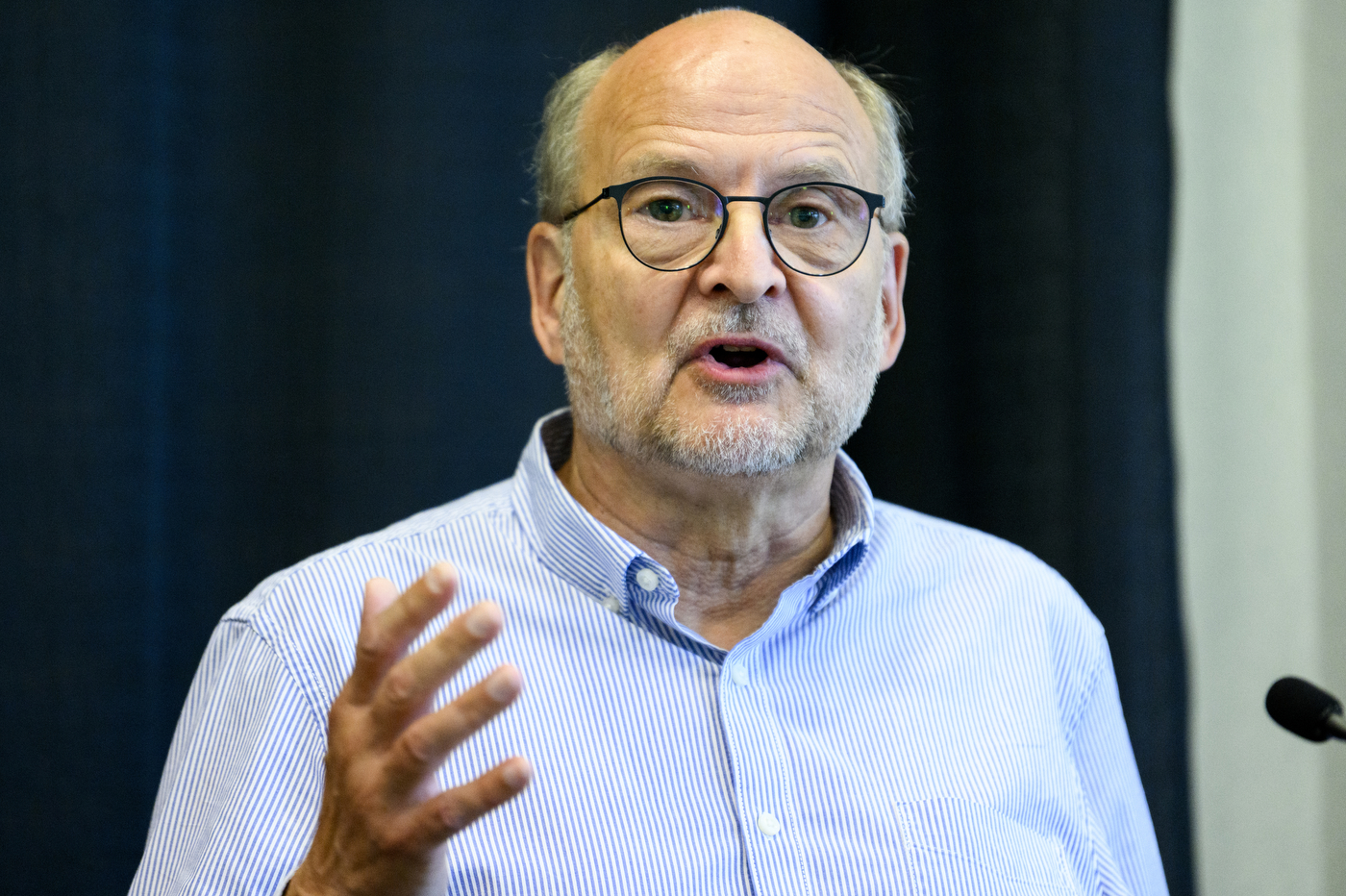 person speaking at Northeastern Youth Summer Jobs Program celebration