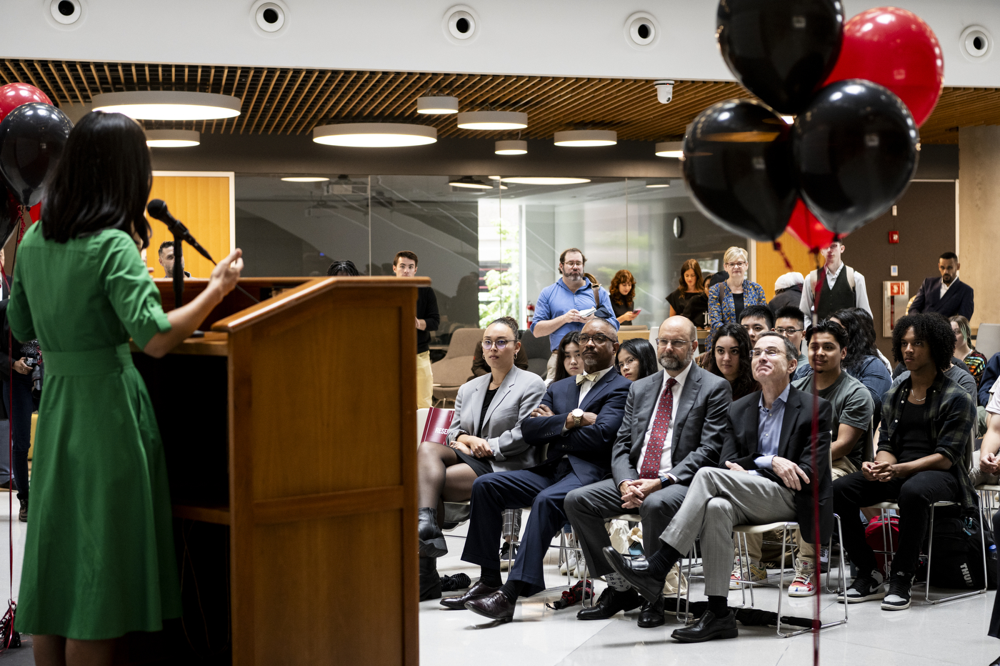 Mayor MIchelle Wu speaking at event