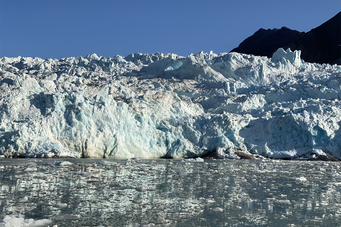 A melting glacier in the Arctic.