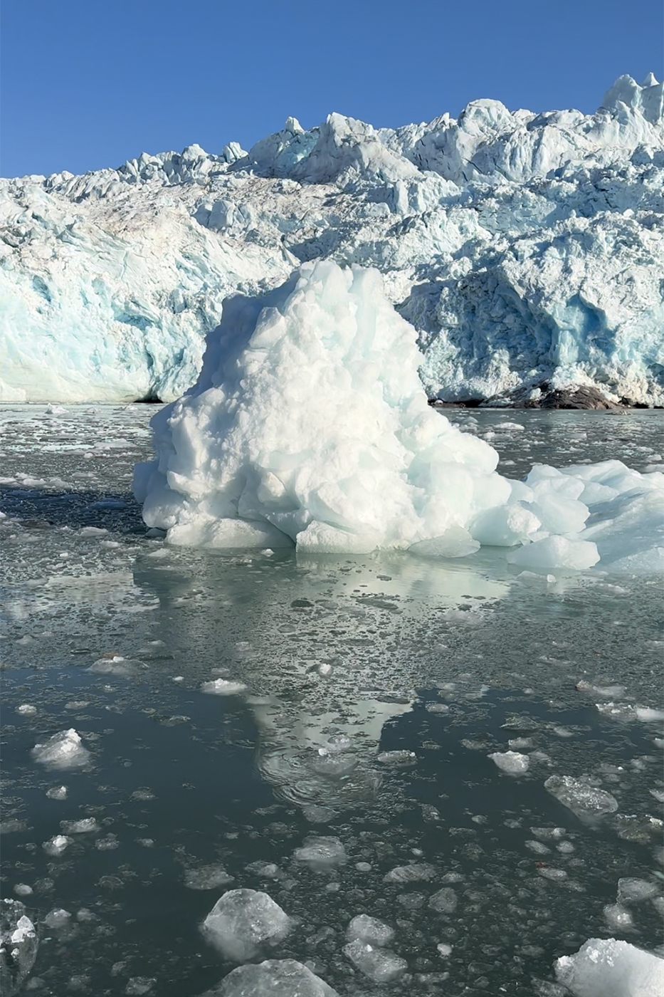 A melting glacier in the Arctic.