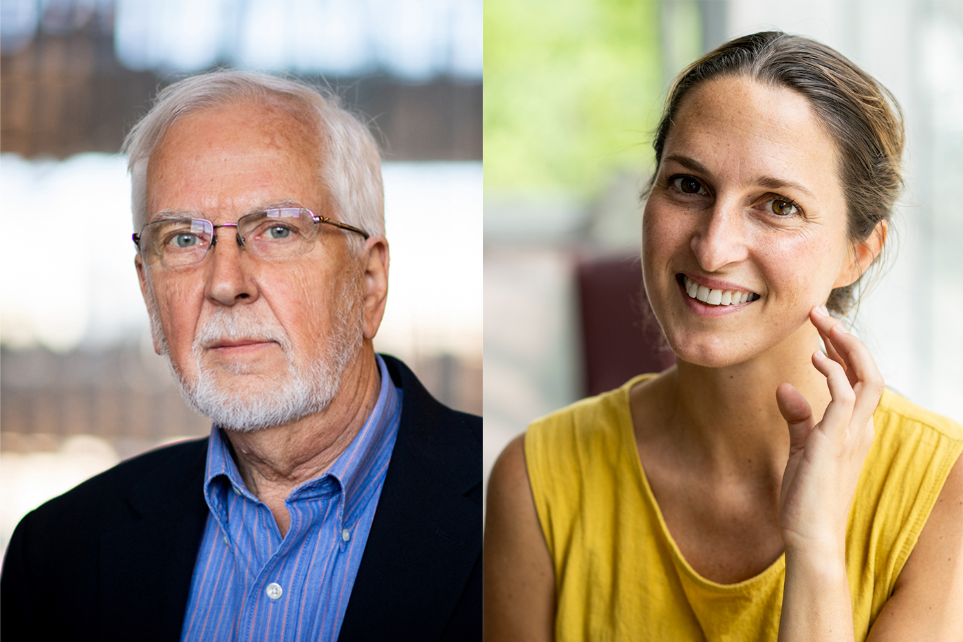 Head shot of John Kwoka (left) and Elettra Bietti (right).