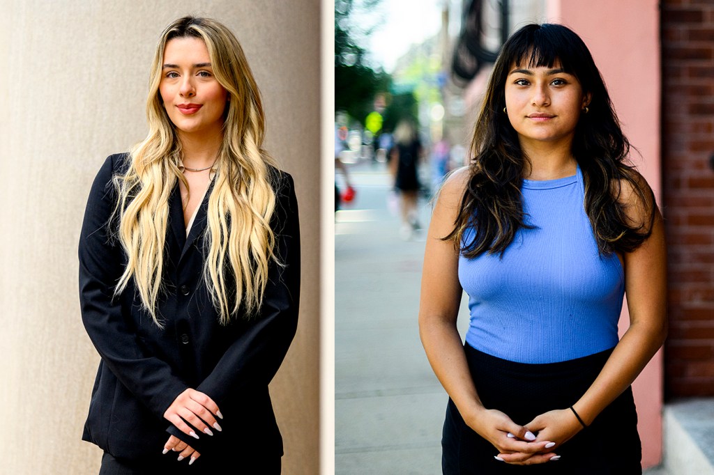 headshot of Samantha Hamburg (left) and Sandy Alcantara (right)