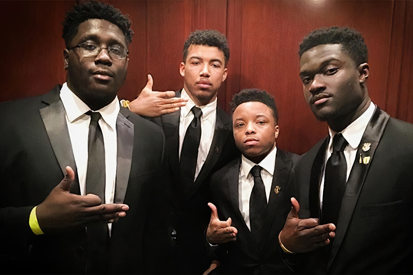 4 members of Iota Phi Theta’s Omicron chapter