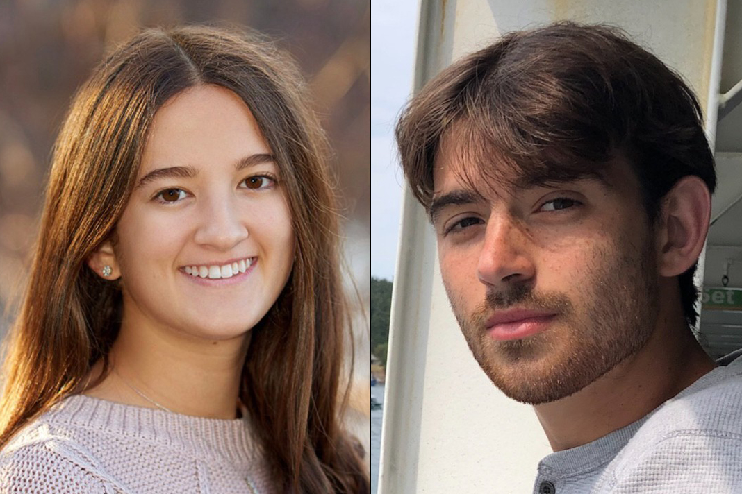 Headshots of Chloe Corderio (left) and Jonas Feit (right). 