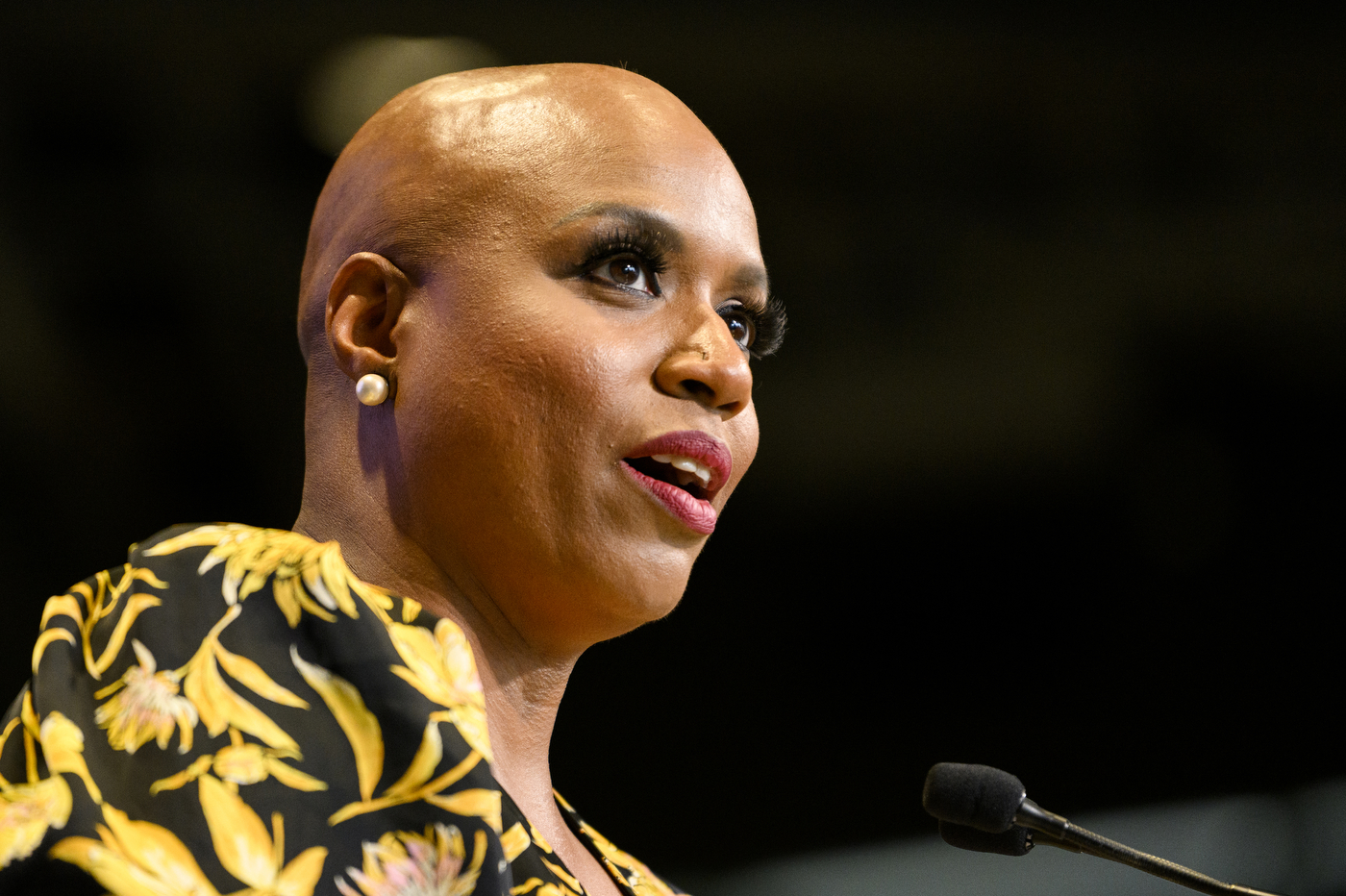 Head shot of U.S. Rep. Ayanna Pressley.