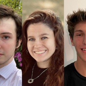 Headshots of three students who were in Israel at the time of the attack.