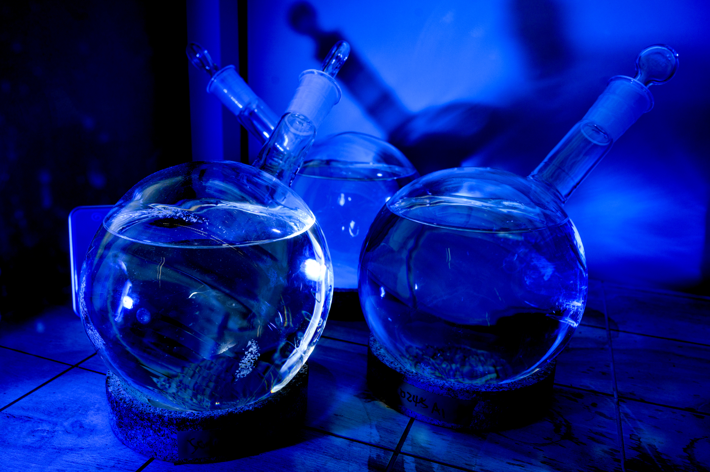 Lab equipment used for microplastic testing. 