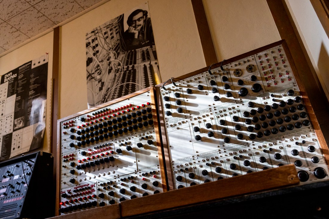 Buchla 100 Synthesizer.