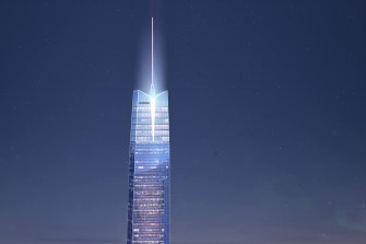 Rendering of what the tallest building in Oklahoma would look like.