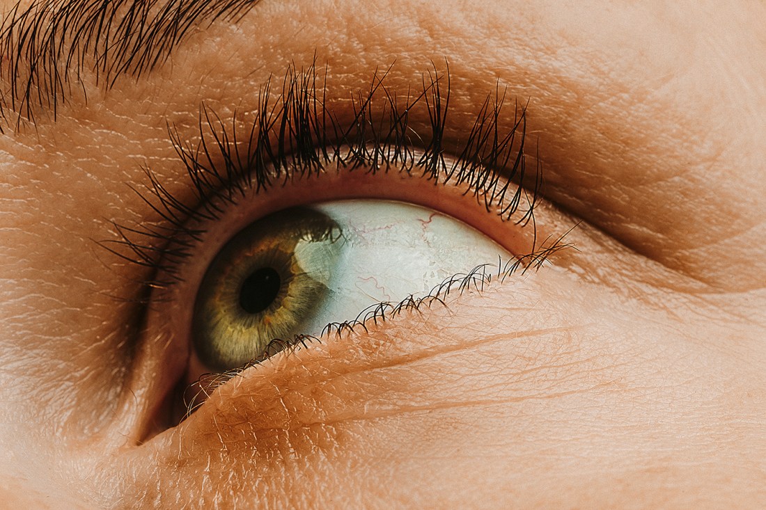 A close-up image of a person's eye.