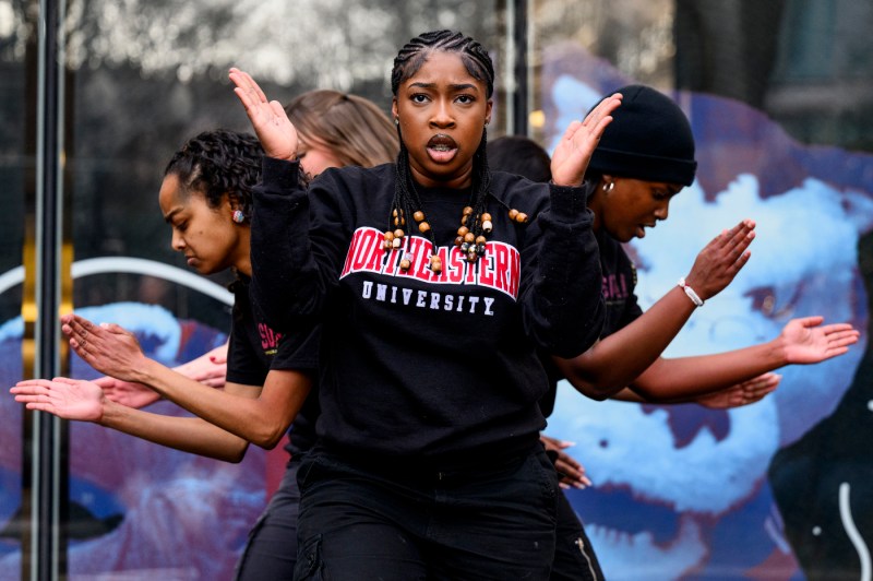 The Stepping On Another Level dance team performing.