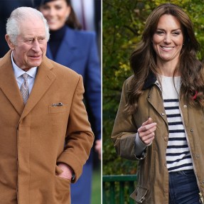 A photo of King Charles (left) and Princess Kate (right).