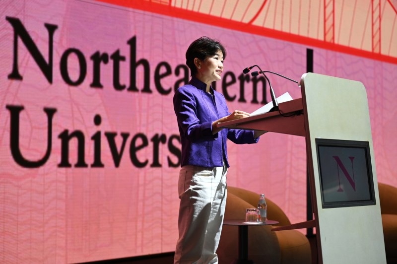 A speaker at the Global Leadership Summit in Singapore. 