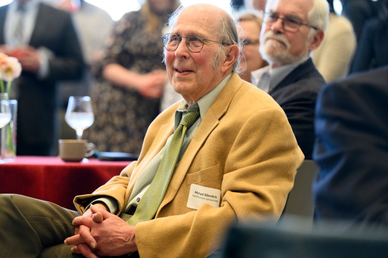 Michael B. Silevitch smiling at the rededication of the Center of STEM education.