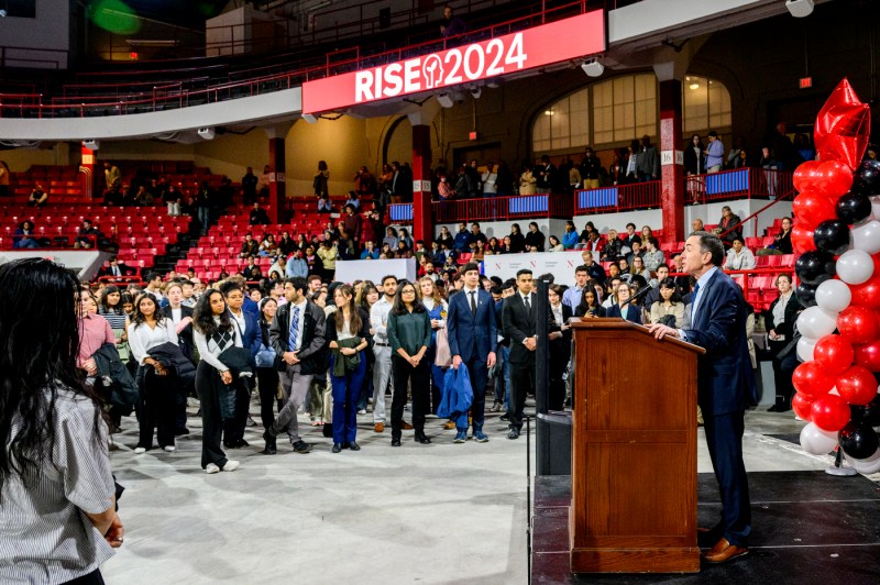 A group of people attending the RISE Expo 2024. 