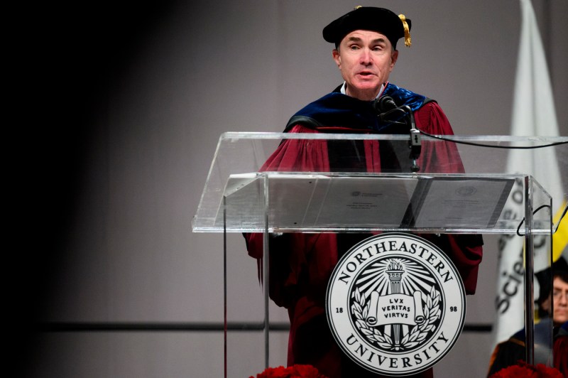 David Madigan speaking at the Doctor of Philosophy Hooding.