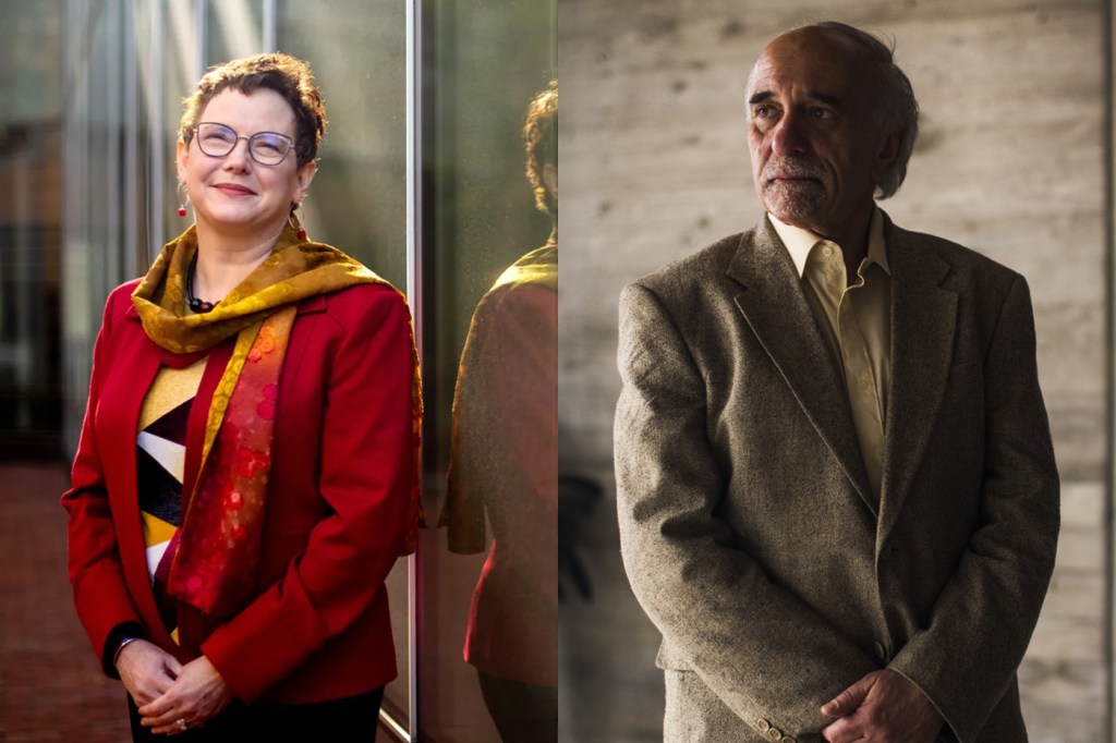 Headshot of Elizabeth Mynatt (left) and Eduardo Sontag (right).