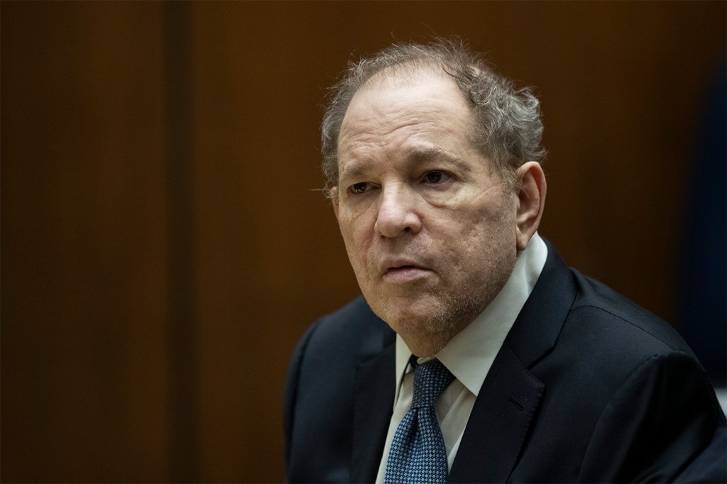 Harvey Weinstein in court.