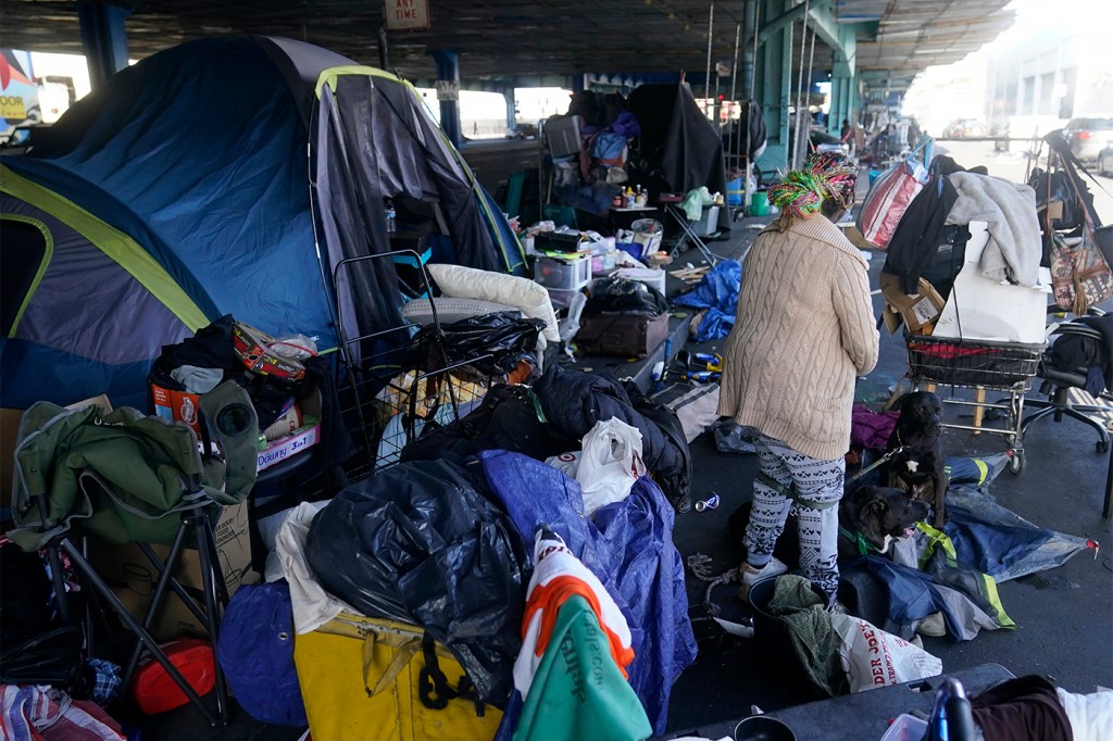 A homeless encampment in San Francisco.